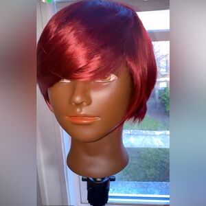 100% Natural Real Human Hair - Red Hot Bob Wig